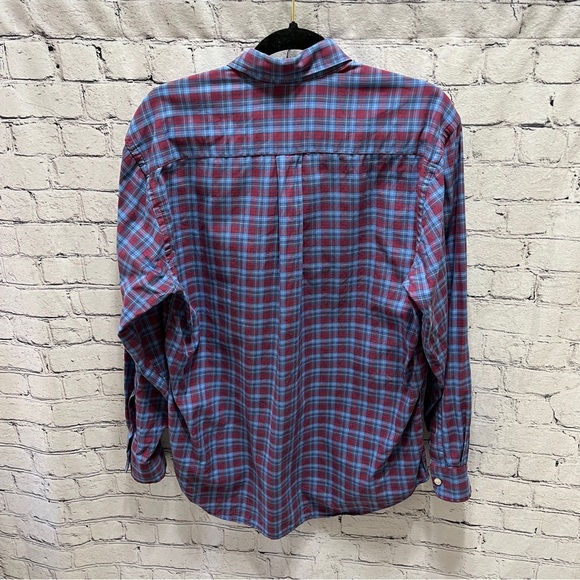 VINEYARD VINES Mens Whale Shirt Button Down Blue Plaid 100% Cotton Size Small - Picture 2 of 8